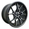 Rin CORK R15X8 QC1840 MATE BLACK MACHINE GOLD RIVETS ET0/20 CB73.1 (Progresivos)